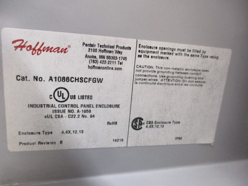 HOFFMAN A1086CHSCFGW NSNP