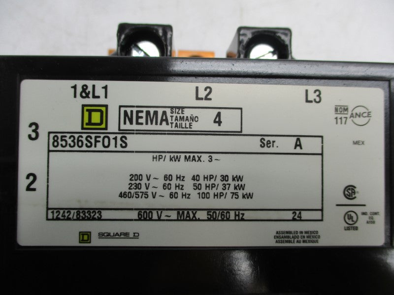 SQUARE D 8536SF01V02S SER. A 110/120V NSMP