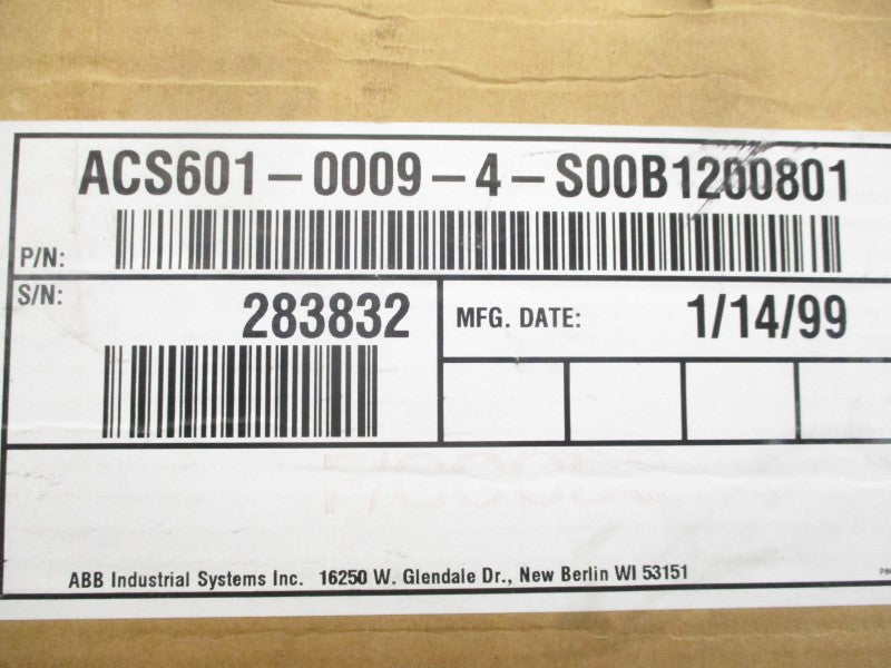 ABB ACS601-0009-4-S00B1200801 380-500VAC 11/7.6A NSMP