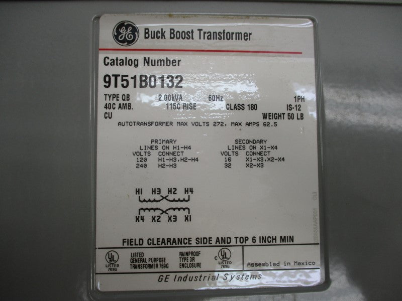 GENERAL ELECTRIC 9T51B0132 120/240V 62.5A NSMP