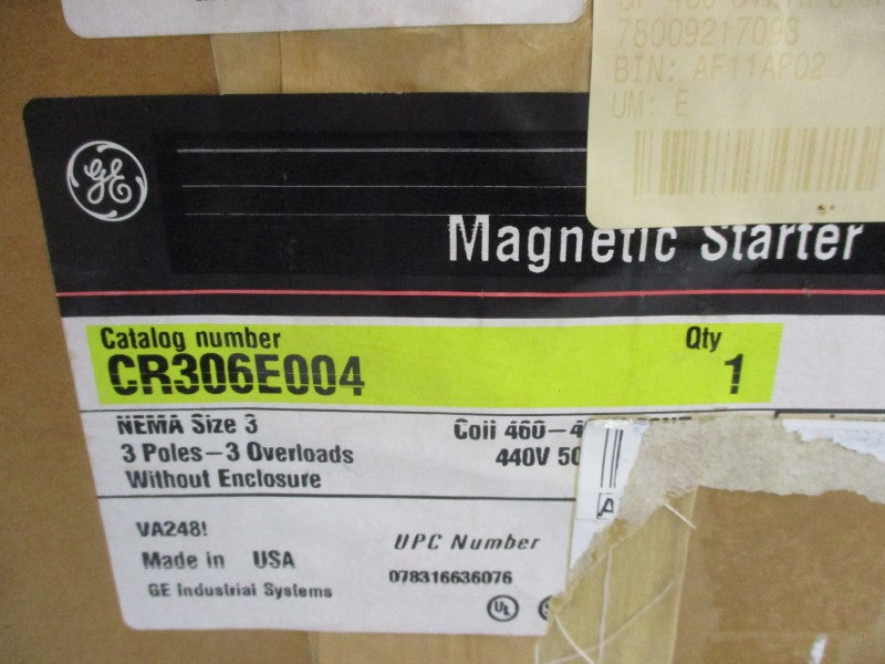 GENERAL ELECTRIC CR306E004 460-480VAC 90A NSFS