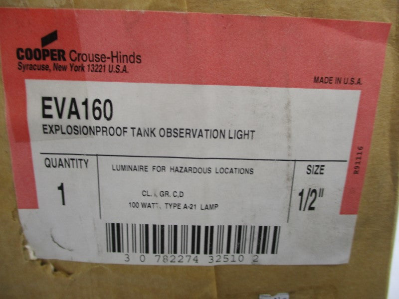 COOPER CROUSE-HINDS EVA160 250V 1/2" NSMP