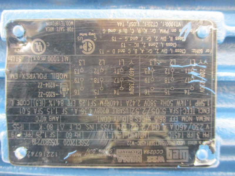 WEG 00158ET3ER145TC-W22 230/460V 4.04/2.02A NSNP