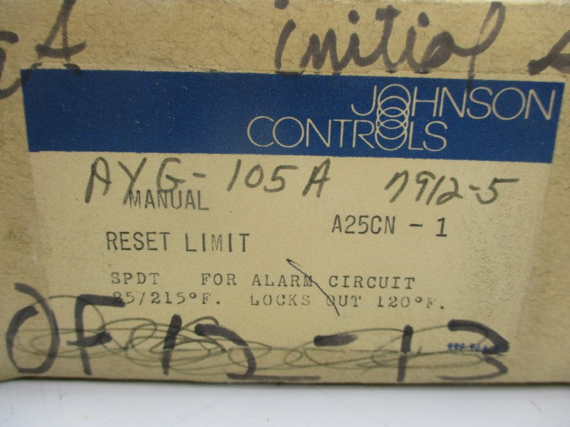 JOHNSON CONTROLS A25CN-1 120-277VAC 16A NSMP