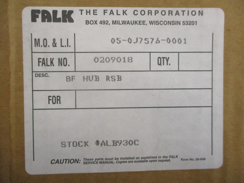 FALK 0209018 5J7576 NSMP
