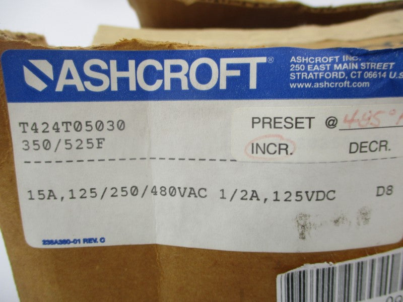 ASHCROFT T424T05030 480VAC 15A NSMP