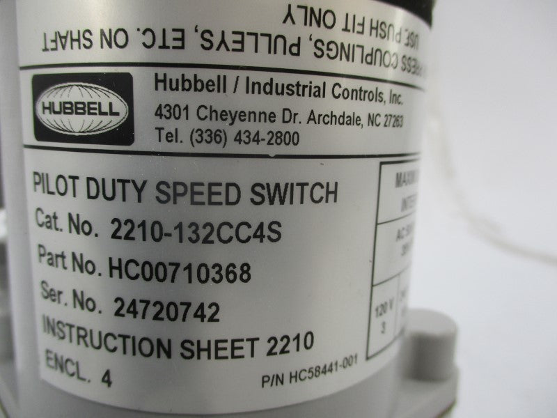 HUBBELL 2210-132CC4S HC00710368 250V 0.12A NSNP