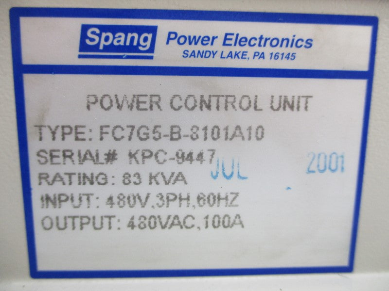 SPANG FC7G5-B-8101A10 480VAC 100A UNMP