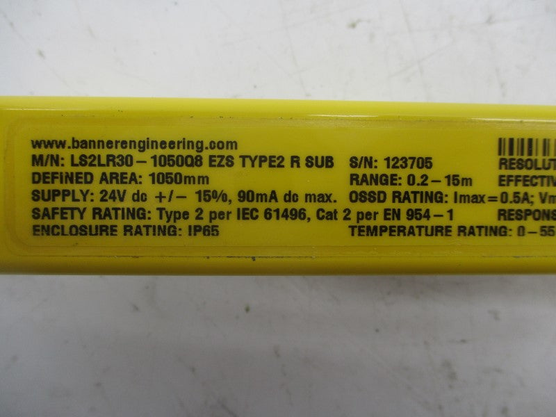 BANNER ENGINEERING LS2LR30-1050Q8 24VDC NSNP