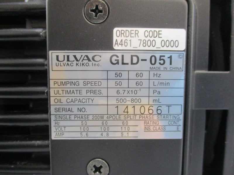 ULVAC GLD-051 100/110V 4.8/5.6A NSMP
