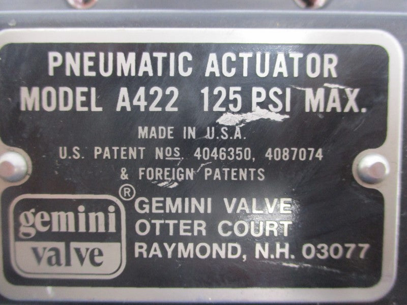 GEMINI VALVE A422 125PSI NSNP