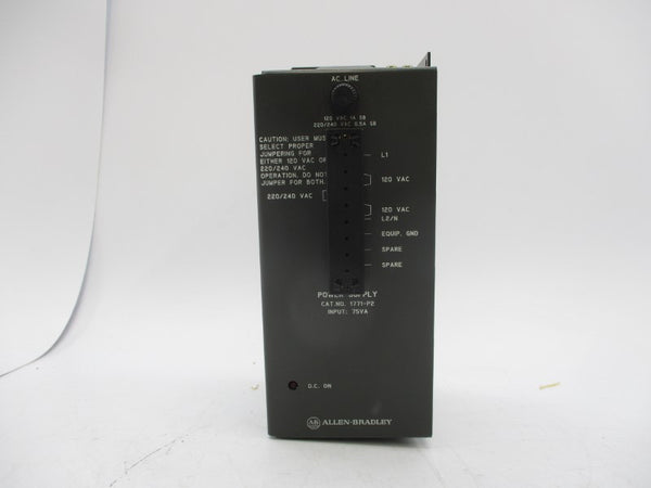 ALLEN BRADLEY 1771-P2/A SER.A 120/220VAC 1/0.5A REV. E02 NSNP