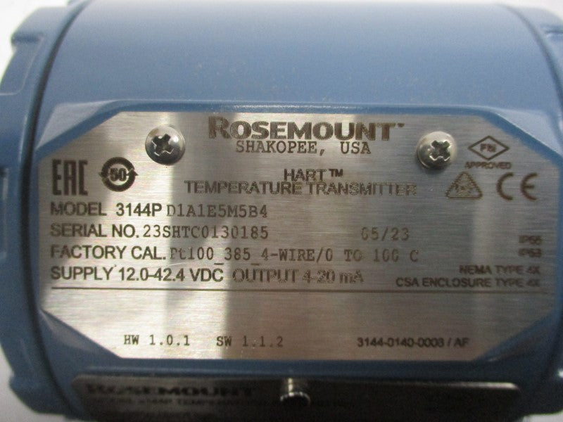 ROSEMOUNT 3144PD1A1E5M5B4 12.0-42.4VDC NSMP