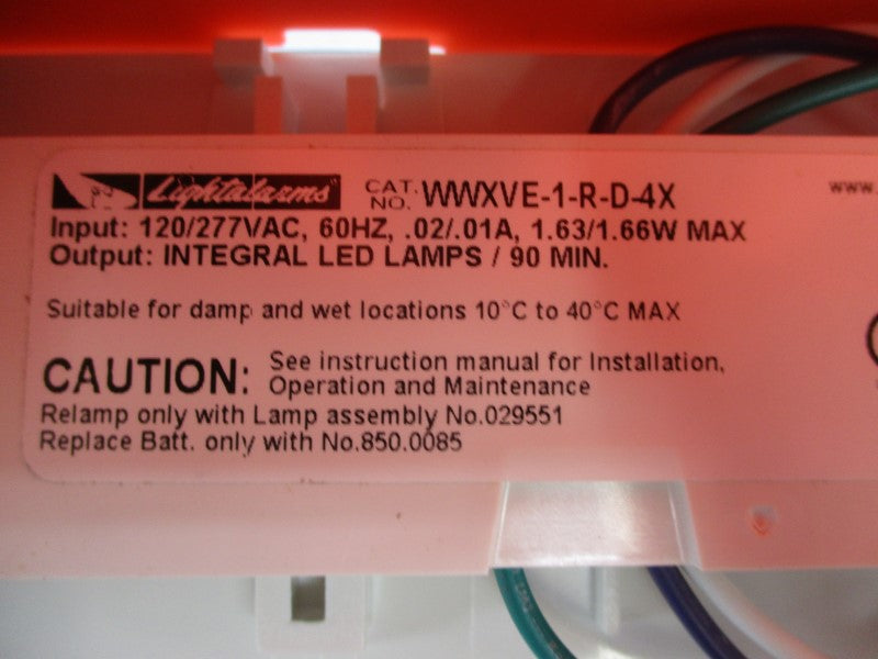 THOMAS & BETTS WWXVE-1-R-D-4X 120/277VAC .02/.01A NSMP