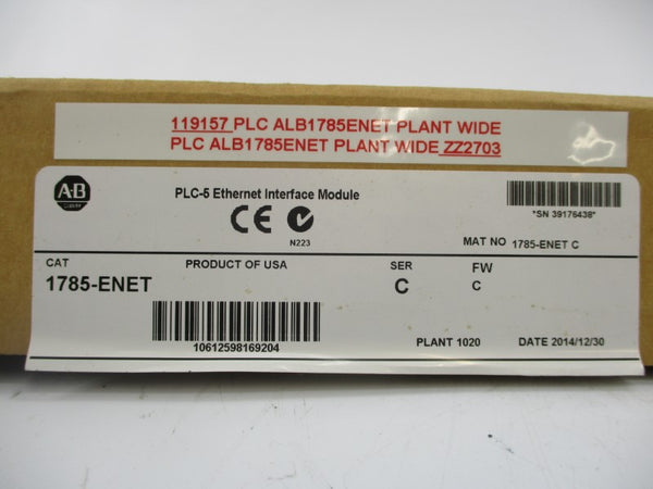 ALLEN BRADLEY 1785-ENET SER. C F/W C 5VDC 1.0A NSMP