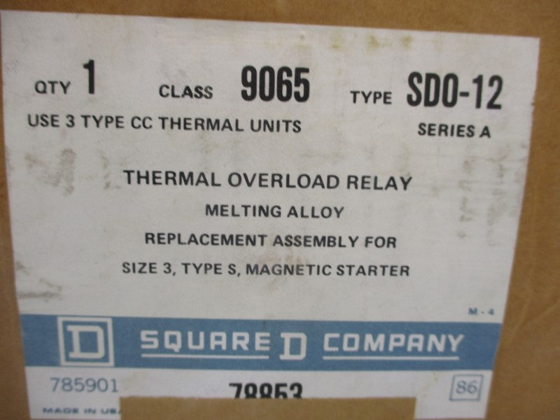 SQUARE D 9065SDO-12 SER. A NSFS