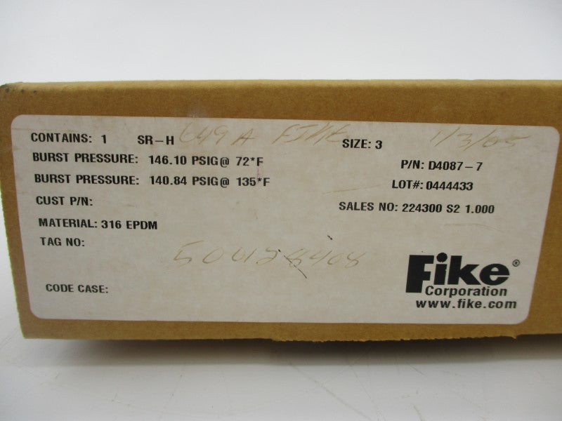 FIKE SR-H D4087-7 146.1PIS 3" NSFS
