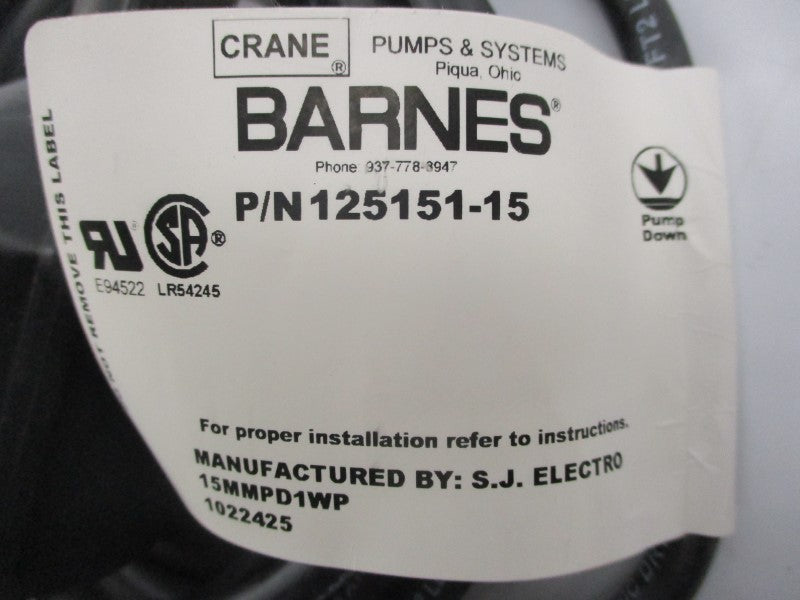 BARNES 125151-15 125VAC NSMP