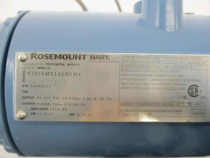 ROSEMOUNT 8732EMR1A1N5M4 90-250VAC 0.45A UNMP