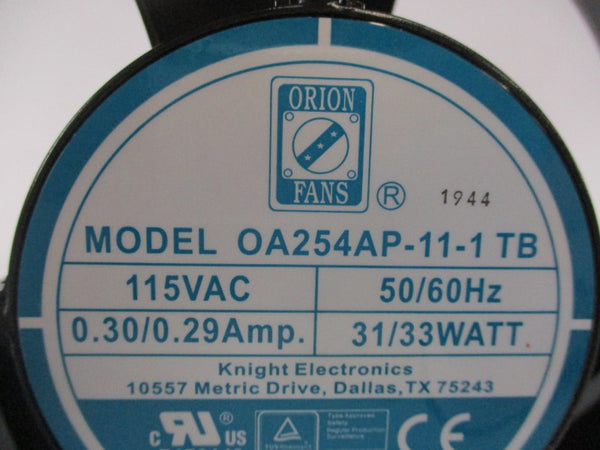 ORION FANS OA254AP-11-1TB 115VAC 0.30/0.29A NSNP