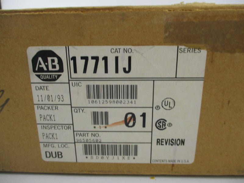 ALLEN BRADLEY 1771IJ 5VDC 1.4A NSMP