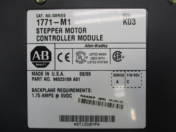 ALLEN BRADLEY 1771-M1 SER. A F/W C REV.K03 5VDC 1.75A NSMP