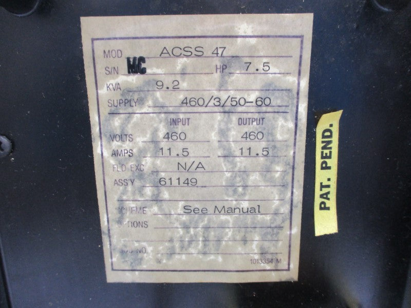 BOSTON GEAR ACSS47 460V 11.5A NSNP