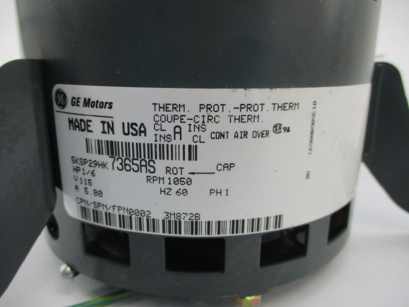 GENERAL ELECTRIC 5KSP29HK7365AS 115V 5.80A NSNP