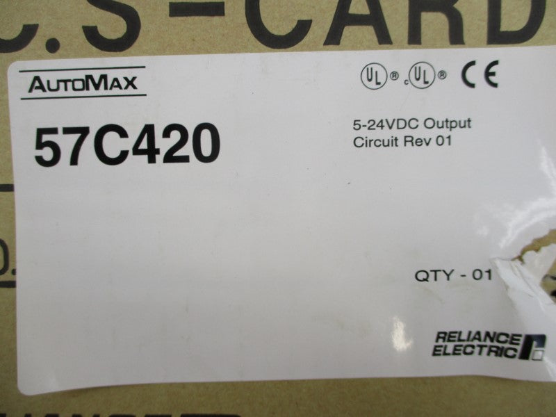 RELIANCE ELECTRIC 57C420 5-24VDC 1.8A REV. 01 NSMP