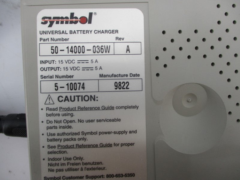 SYMBOL 50-14000-036W 15VDC 5A REV. A NSNP