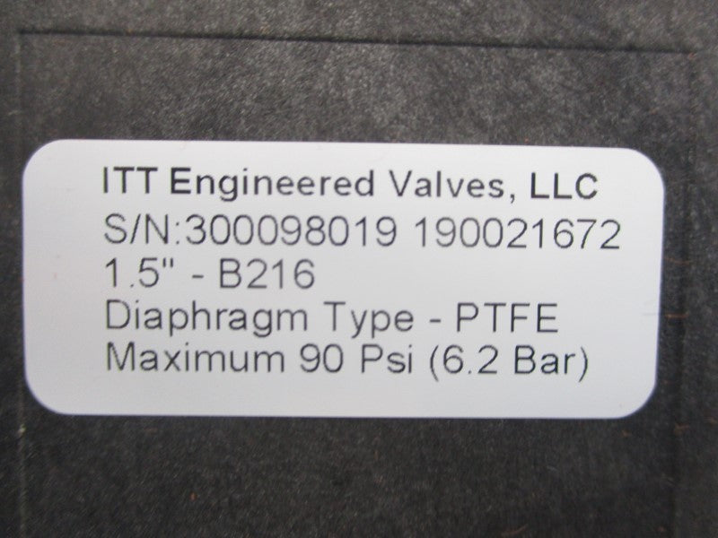 ITT B216 90PSI 1.5" NSNP