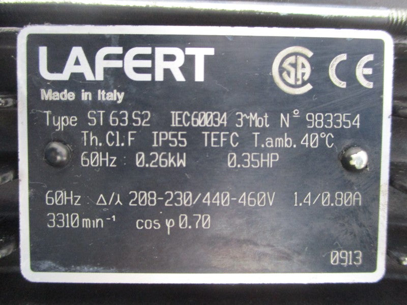 LAFERT ST63S2 208-460VAC 1.4/0.8A NSNP