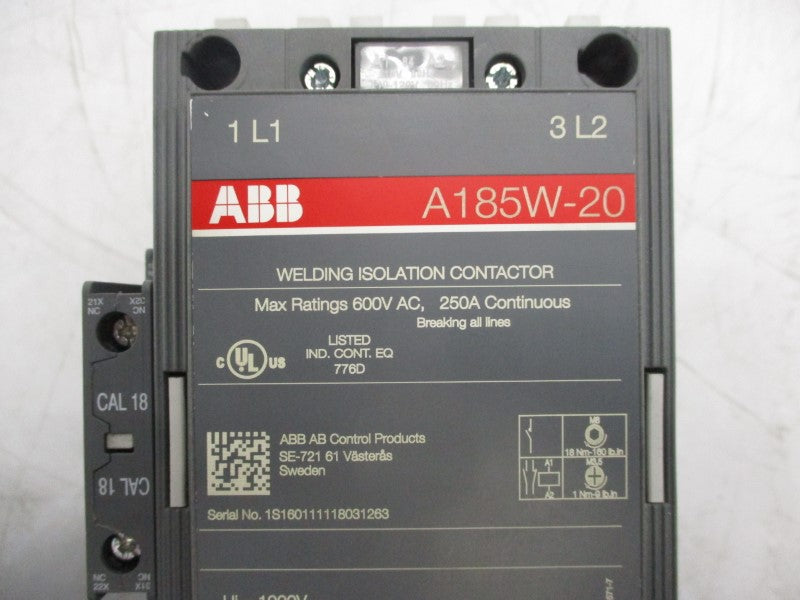 ABB A185W-20-11-84 600VAC 250A NSMP