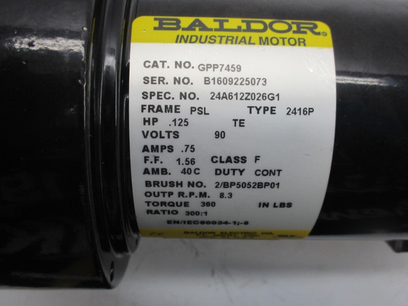 BALDOR GPP7459 24A612Z026G1 90V .75A NSNP