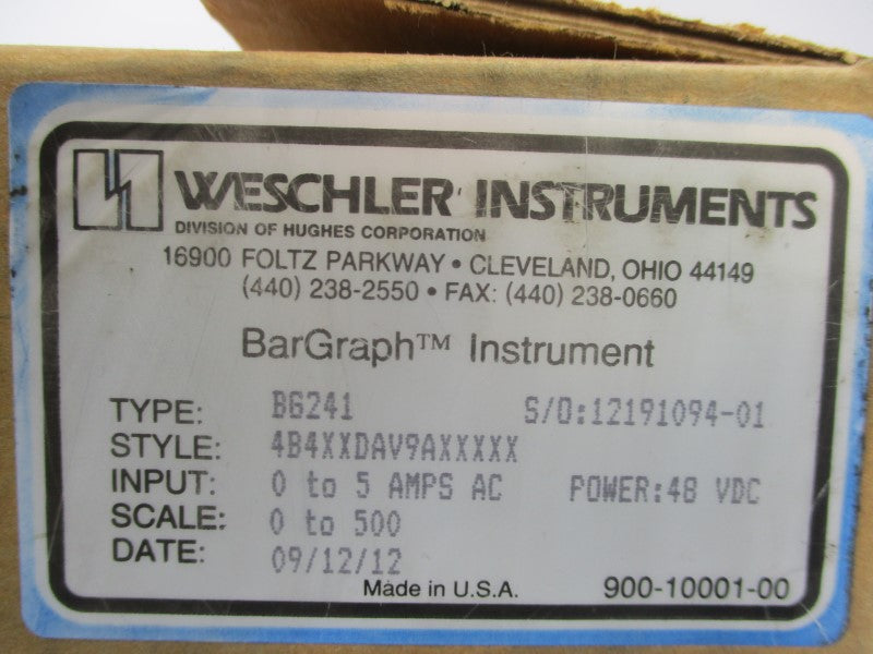WESCHLER B6241 4BXXDAV9AXXXXX 48VDC 0-5A NSMP