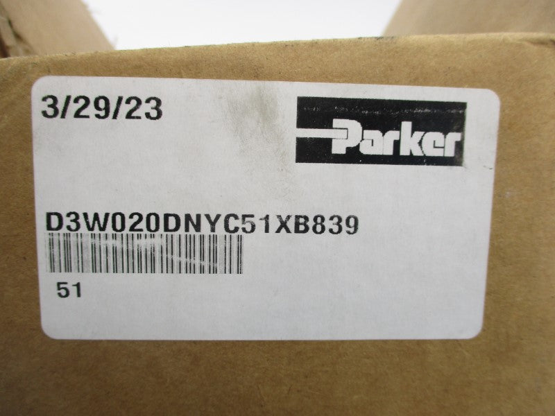 PARKER D3W020DNYC51XB839 110/120V 0.79-0.93A 5000PSI NSMP