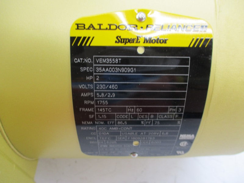 BALDOR VEM3558T 35AA003N909G1 460V 5.8/2.9V NSNP