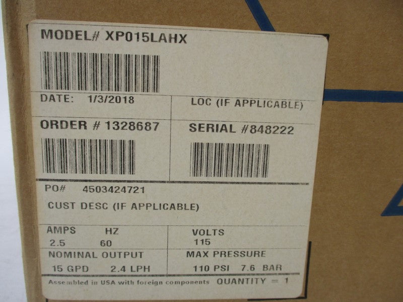 CHEM-TECH XP015LAHX 115V 2.5A SER. XP 110PSI NSMP