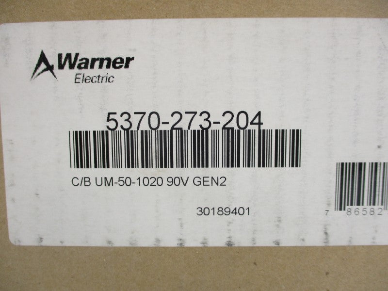 WARNER ELECTRIC 5370-273-204 UM-50-1020 90VDC NSFS