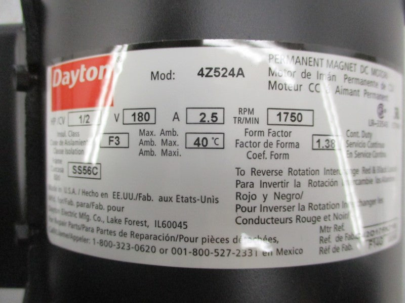 DAYTON 4Z524A 180V 2.5A NSMP