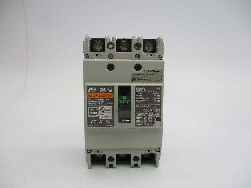 FUJI ELECTRIC BW125JAGU-3P100 220VAC 100A NSMP