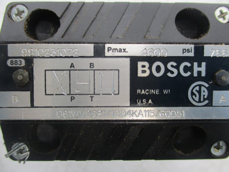 BOSCH 9810231072 081WV06P1V1004KA115/60D51 4600PSI NSNP