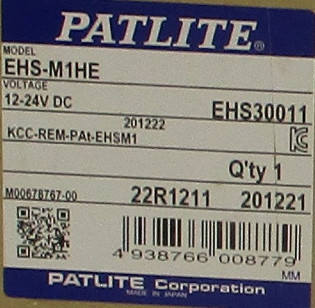 PATLITE EHS-M1HE 12-24VDC 450A NSMP