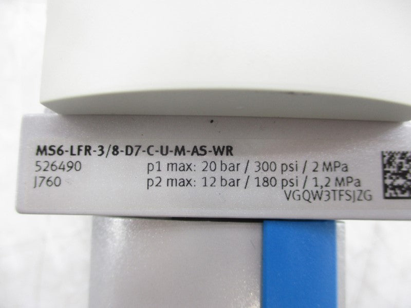 FESTO MS6-LFR-3/8-D7-C-U-M-AS-WR 180-300PSI NSMP