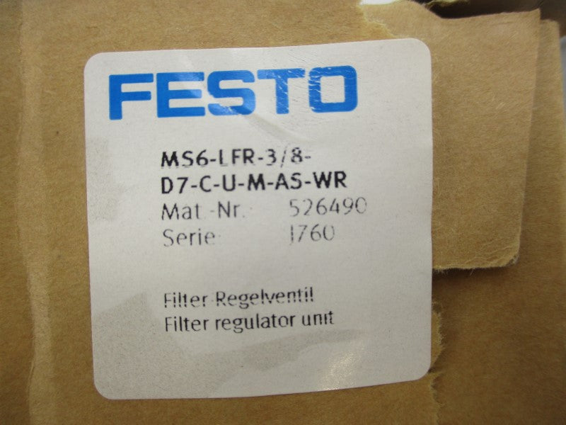 FESTO MS6-LFR-3/8-D7-C-U-M-AS-WR 180-300PSI NSMP