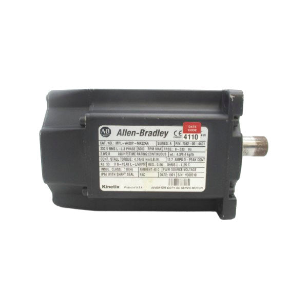 ALLEN BRADLEY MPL-A420P-MK22AA SER. A 230V 12.7A UNMP