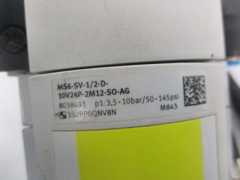 FESTO MS6-SV-1/2-D-10V24P-2M12-SO-AG UNMP