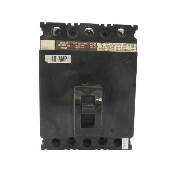 SQUARE D FAL34040 (BLACK) 480VAC 40A NSNP