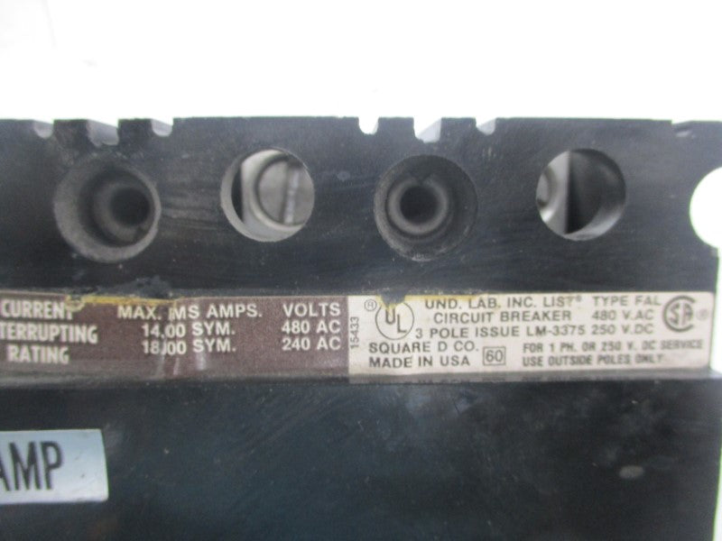 SQUARE D FAL34040 (BLACK) 480VAC 40A NSNP
