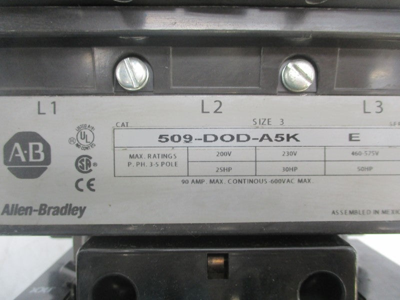 ALLEN BRADLEY 509-DOD-A5K SER. E 115-120V UNMP